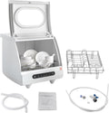 Tischgeschirrspüler, 800 Watt, 55 dB, 5 L, Lebensmittelgerechtes PP, ABS, Weiß