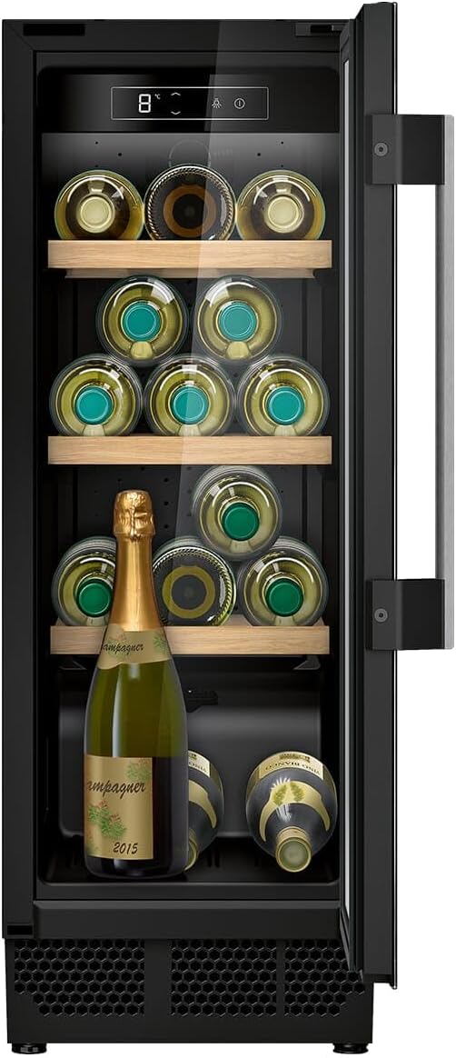 NEFF Weinkühlschrank, 81.8 x 29.8 cm, Schwarz, N 70 Einbau- Glastür KU9202HF0