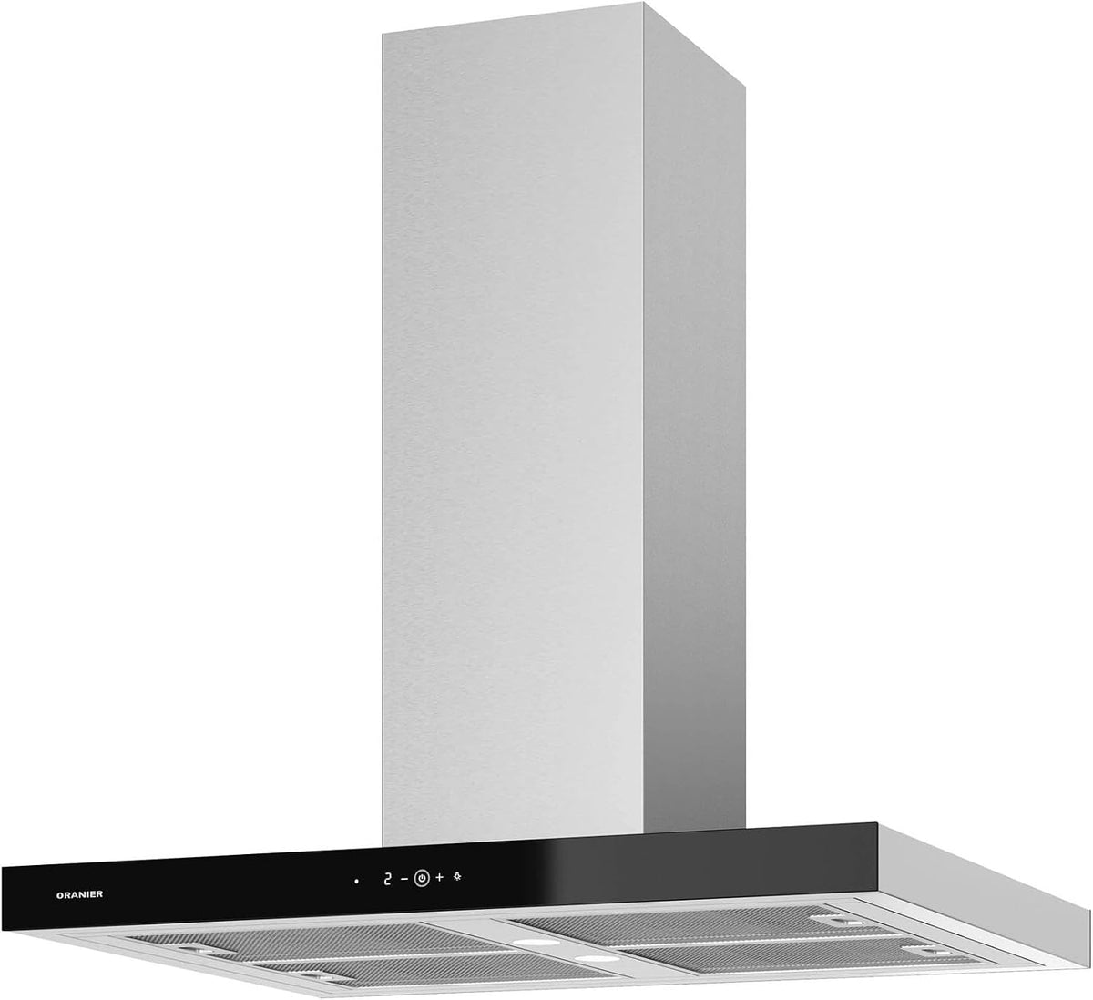 Oranier Dunstabzugshaube, 90 cm, Silber, Inselhaube Edelstahl ISOLA90E1 - breite Umluft