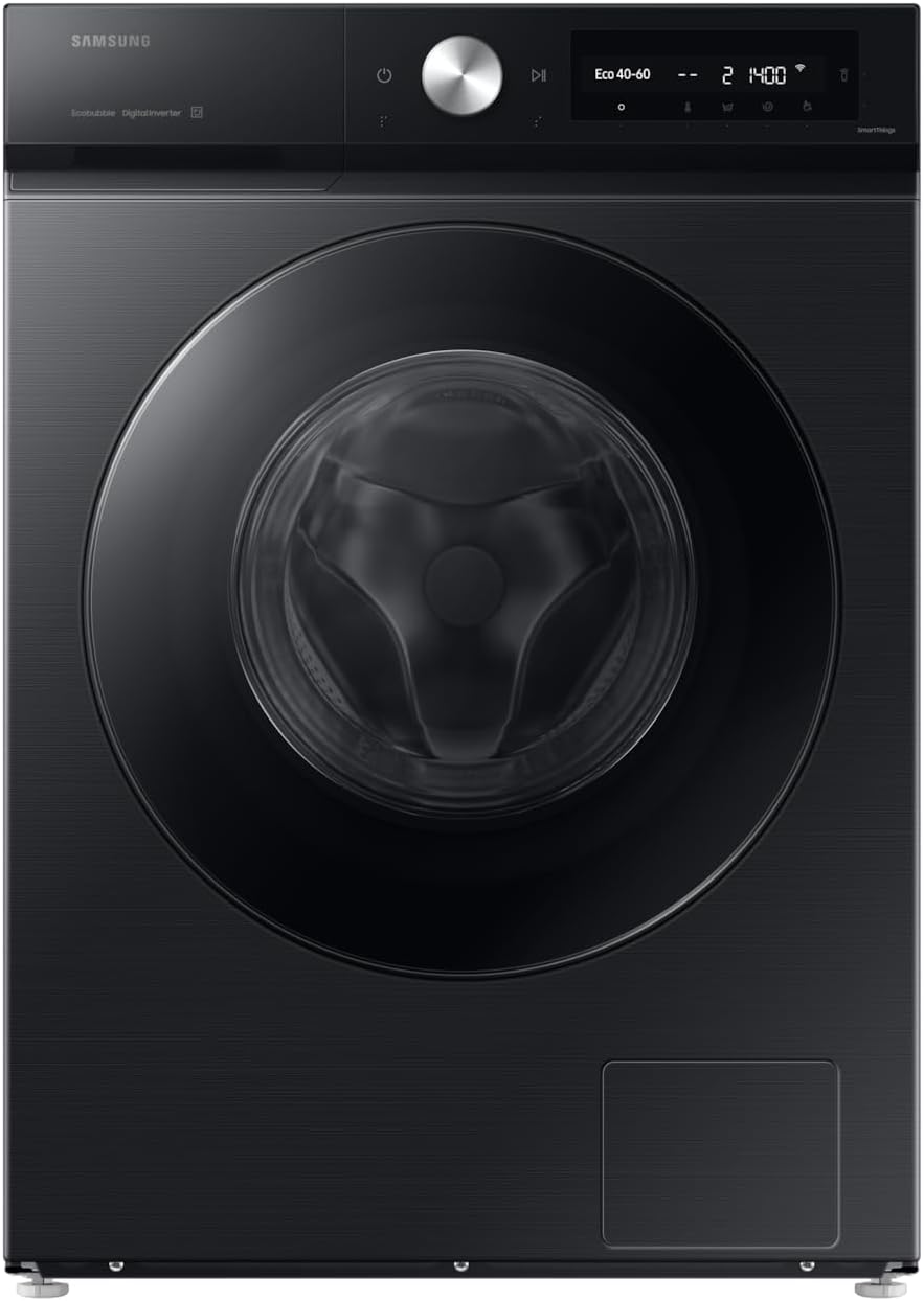 Samsung Waschmaschine, 9 kg, Weiß, WW7000D, Ecobubble & AI, Bespoke