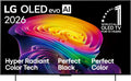 LG Fernseher, 42 Zoll, 107 cm, Schwarz, Smart TV, OLED42C64LA TV 4K OLED evo AI Smart TV, α11 Gen3 AI Prozessor