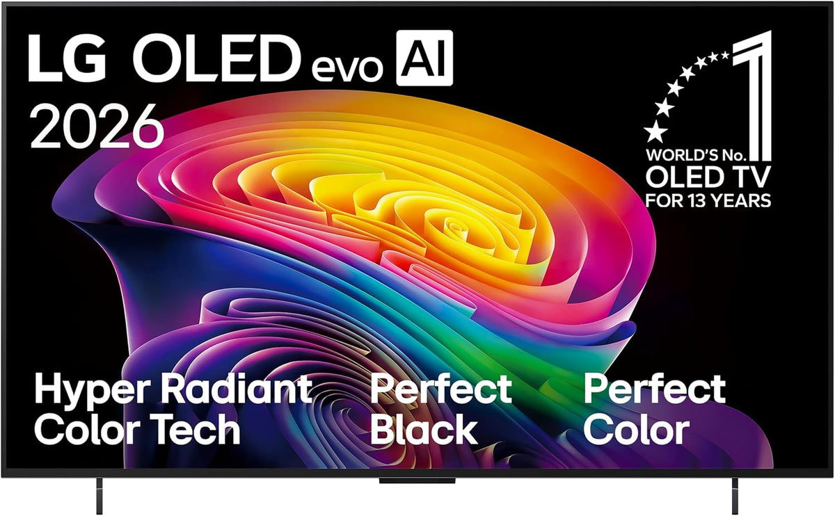 LG Fernseher, 42 Zoll, 107 cm, Schwarz, Smart TV, OLED42C64LA TV 4K OLED evo AI Smart TV, α11 Gen3 AI Prozessor