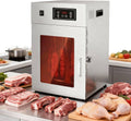 360° Wäschetrockner, 800 W, 5 kg, Silber, Dreh-Fleischtrockner, Dörrgerät und aus Edelstahl mit einstellbarem Thermostat