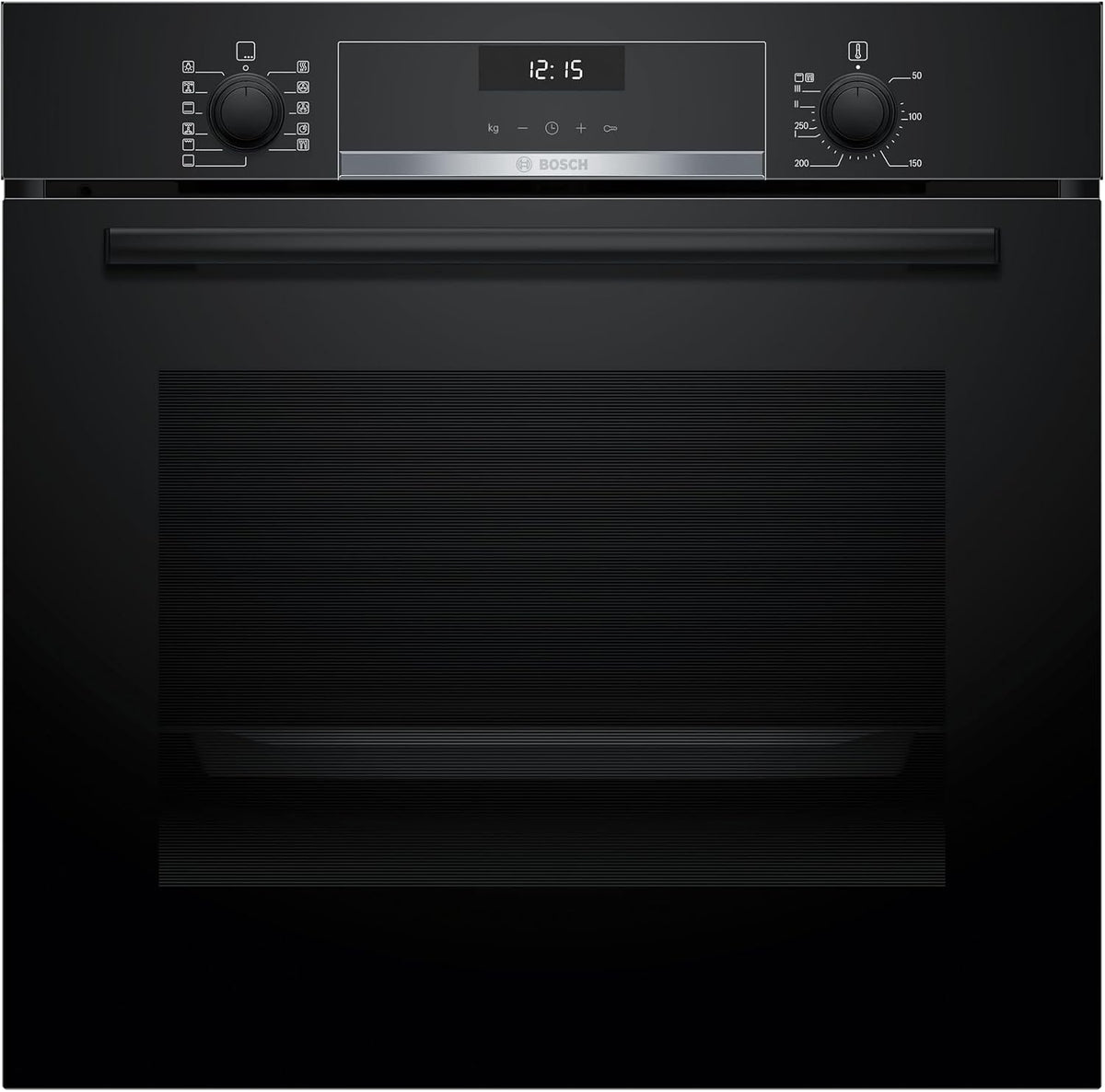 Bosch Backofen, 60 x 60 cm, Schwarz, Einbau-, Serie 6, Air Fry Funktion, 10 Automatikprogramme, 3D Heißluft für gleichmäßige Hitze auf 3 Ebenen