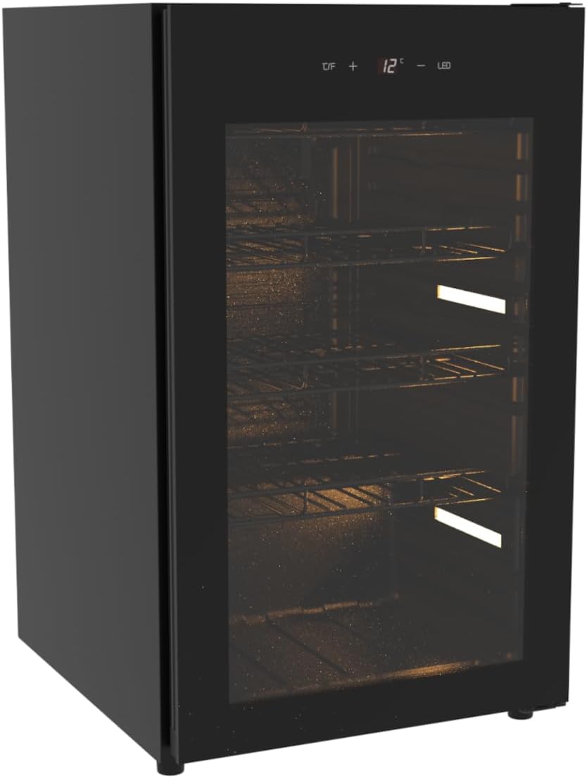 PKM Weinkühlschrank, 124 L, Schwarz, WKS57DO, für 57 Flaschen, Nutzinhalt