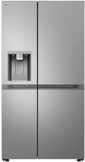 LG Side-by-Side-Kühlschrank, 628 L, Silber, GSLE81PYBC Side-by-Side Kühlschrank mit Gefrierfach (, Energieklasse C) mit Eis- und Wasserspender