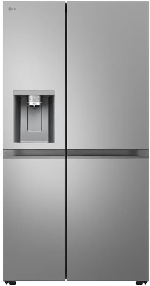 LG Side-by-Side-Kühlschrank, 628 L, Silber, GSLE81PYBC Side-by-Side Kühlschrank mit Gefrierfach (, Energieklasse C) mit Eis- und Wasserspender