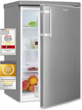 Exquisit Kühlschrank, 127 L, Weiß, KS16-V-H-040E - Standgerät mit in Inoxlook