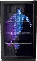 PKM Kühlschrank, 89 Liter, Schwarz, GKS83FC1 Flaschen, Nutzinhalt, Display & Touch Control, Umluft-Kühlung, blaue LED-Beleuchtung