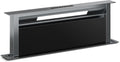 Klarstein Dunstabzugshaube, 906,2 m, 90 cm, Schwarz/Silber, Verosteel Downdraft - A++ Energieklasse, ³/h Boost
