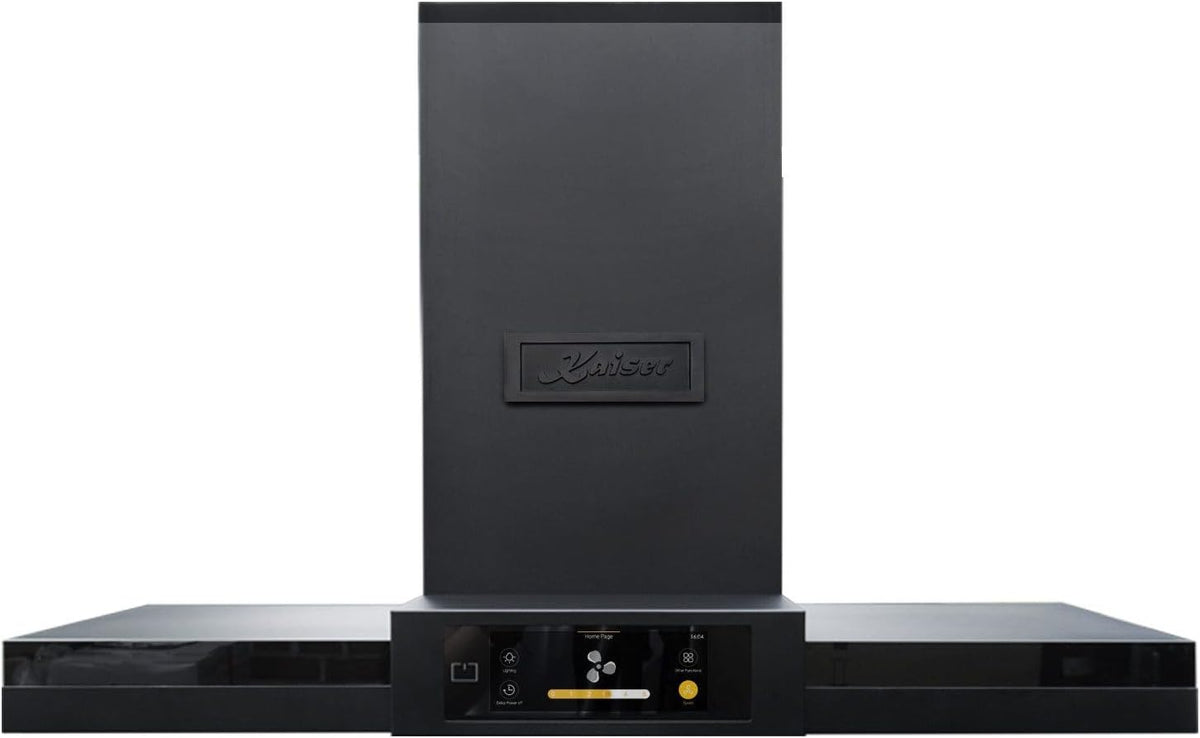 Kaiser Dunstabzugshaube, 90 cm, Schwarz, LaPerle Noir AT 9342, TFT Display, 1100 m3/h, A++. Wandhaube, Umluftbetrieb oder Abluftbetrieb