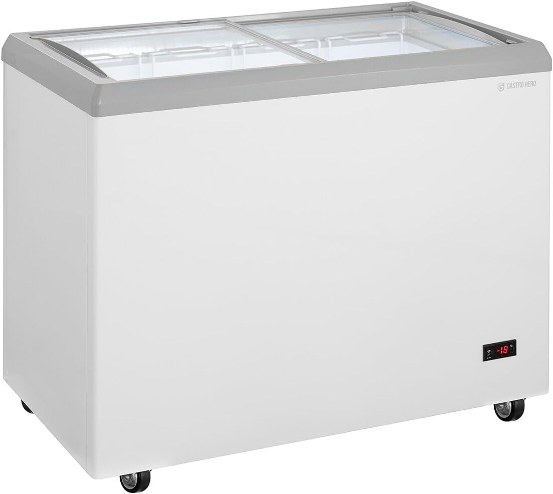 GastroHero Gefriertruhe, 217 L, Weiß, Eiscreme-, LED-Beleuchtung, ECTE217