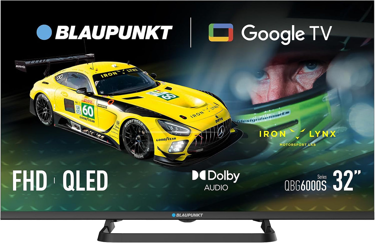 BLAUPUNKT Fernseher, Schwarz, Smart TV, Smart-TV, 32QBG6000S, Full HD LED, Google TV mit Chromecast