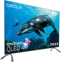 Cecotec Fernseher, Schwarz, Smart TV, QLED- 75' Smart TV V2-Serie VQU20075, 4K UHD, Android TV 11, Rahmenlos, Google Assistant und Chromecast