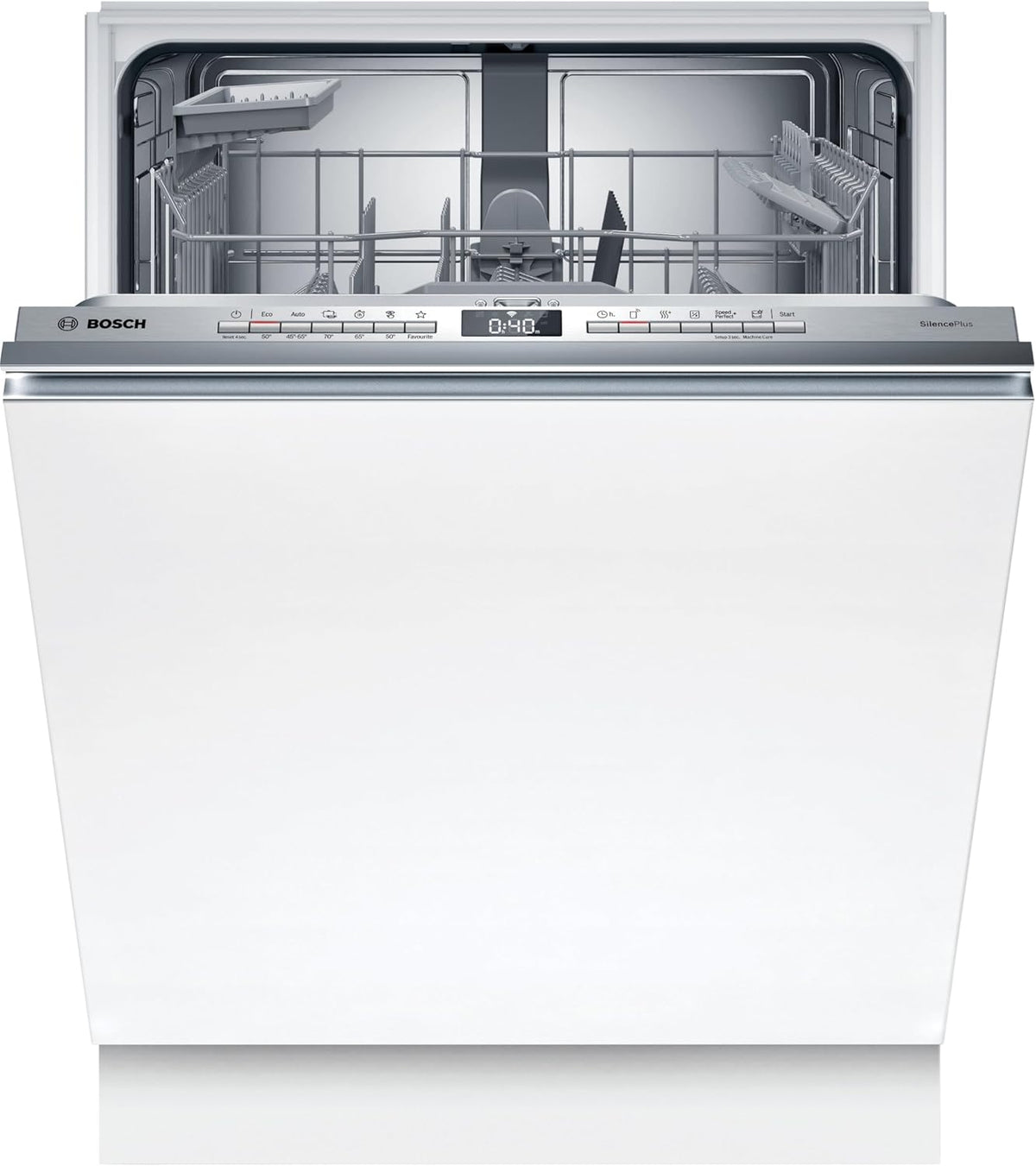 Bosch Geschirrspüler, Silber, Einbau-, Serie 4, 13 Gedecke, SMV4HAX07E
