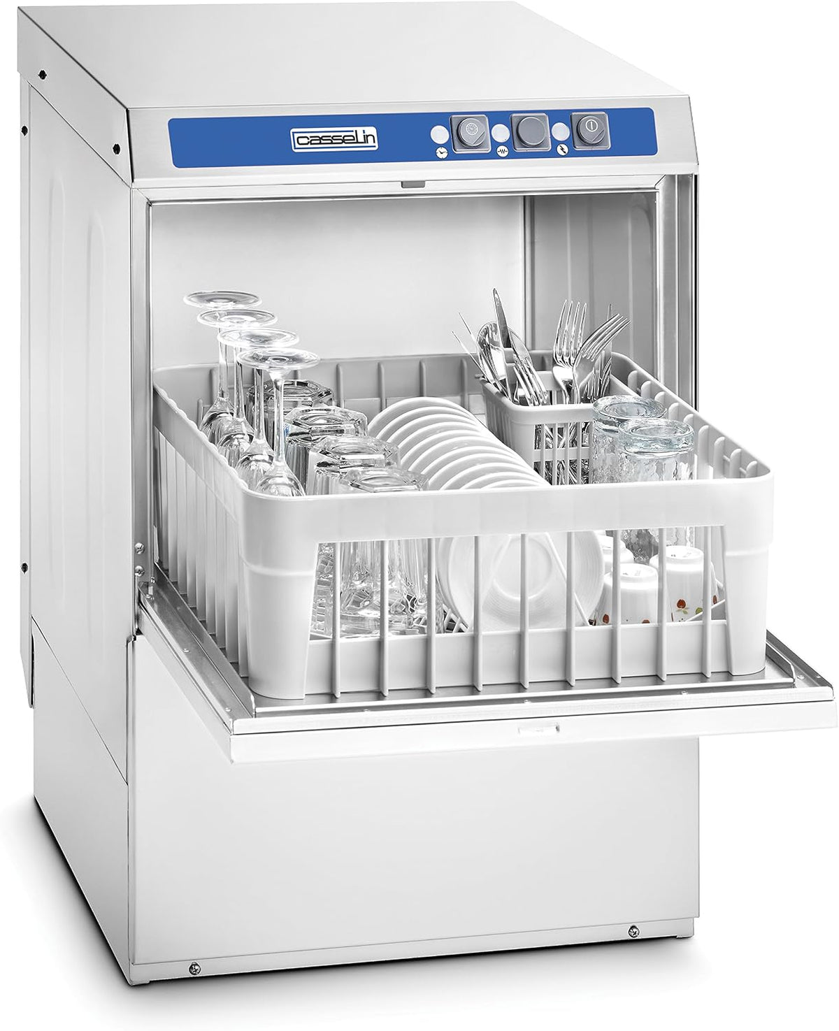 Casselin Gläserreinigungsmaschine, 30 Körbe pro Stunde, 3200 W, Silber, Gläserspülmaschine aus Edelstahl - in 3 verschiedenen