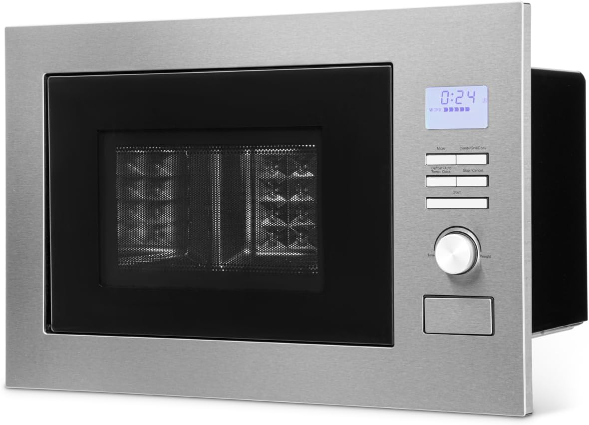 Bomann® Mikrowelle, Schwarz/Silber, Einbau mit Grill und Heißluft