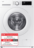 Samsung Waschmaschine, 8 kg, Weiß, 1.400 U/min, EEK: A, Mikroplastik-Programm, Ecobubble, 14 Programme, WiFi SmartControl