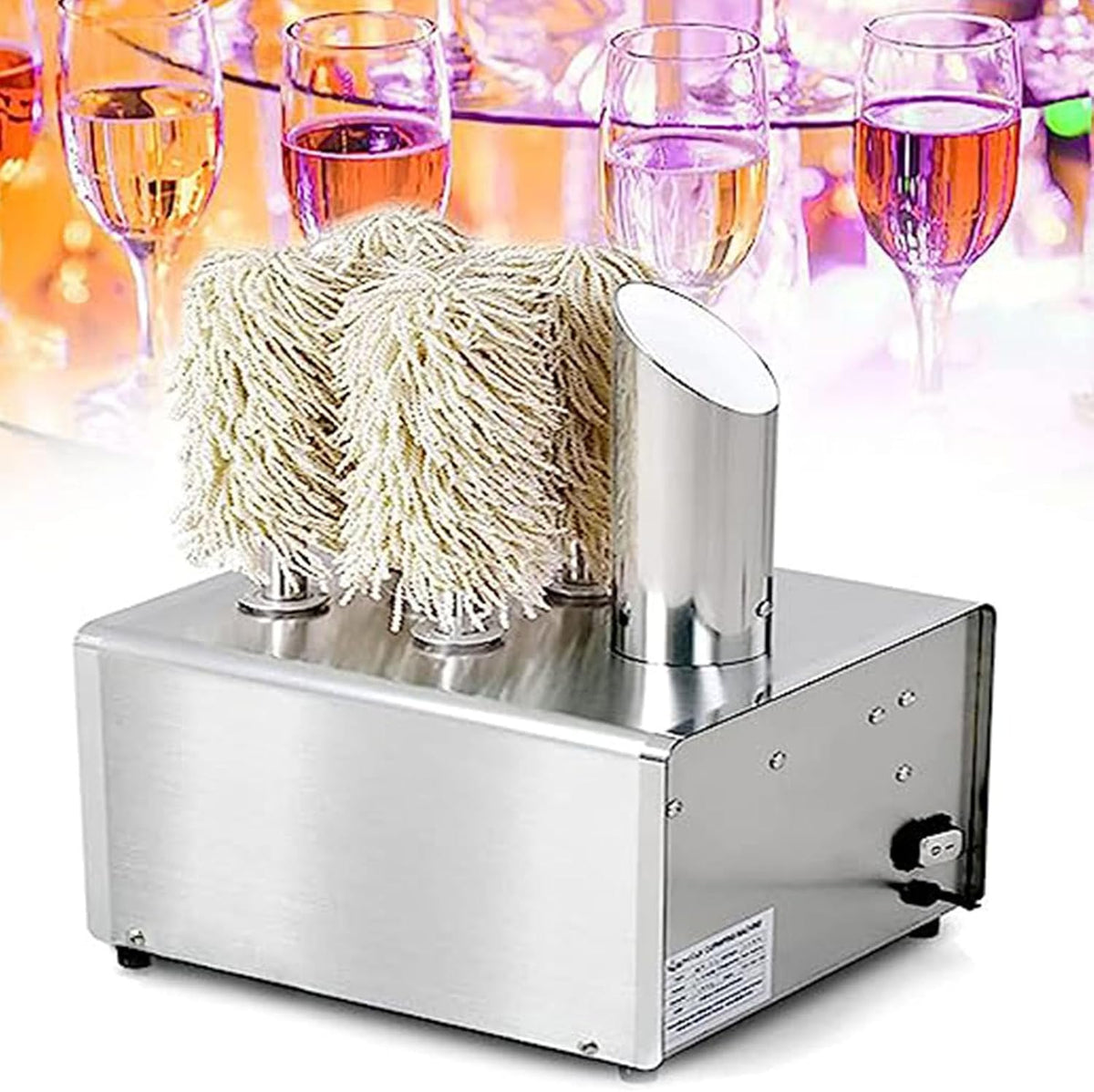 Gläserreinigungsmaschine, Transparent, Elektrische Weinglas-Poliermaschine, kommerzielle Gläserspülmaschine, mit Trocknungsfunktion + Reinigungsbürste