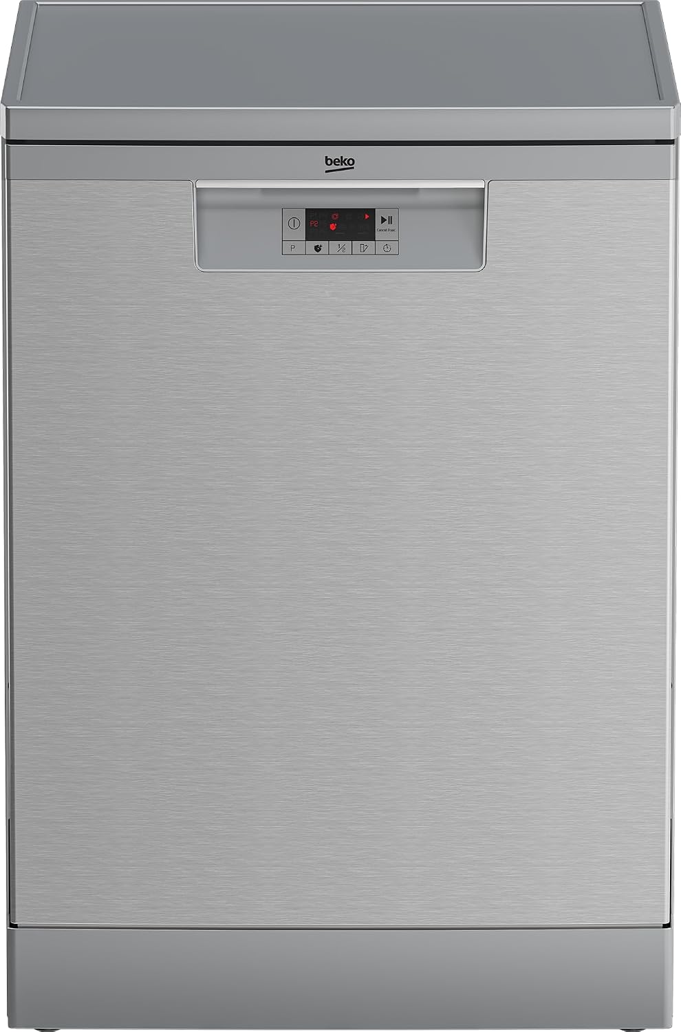 Beko Geschirrspüler, 60 cm, Silber, BDFN16O44XW Spülmaschine freistehend, 14 Maßgedecke, 5 Programme, 3 Zusatzfunktionen
