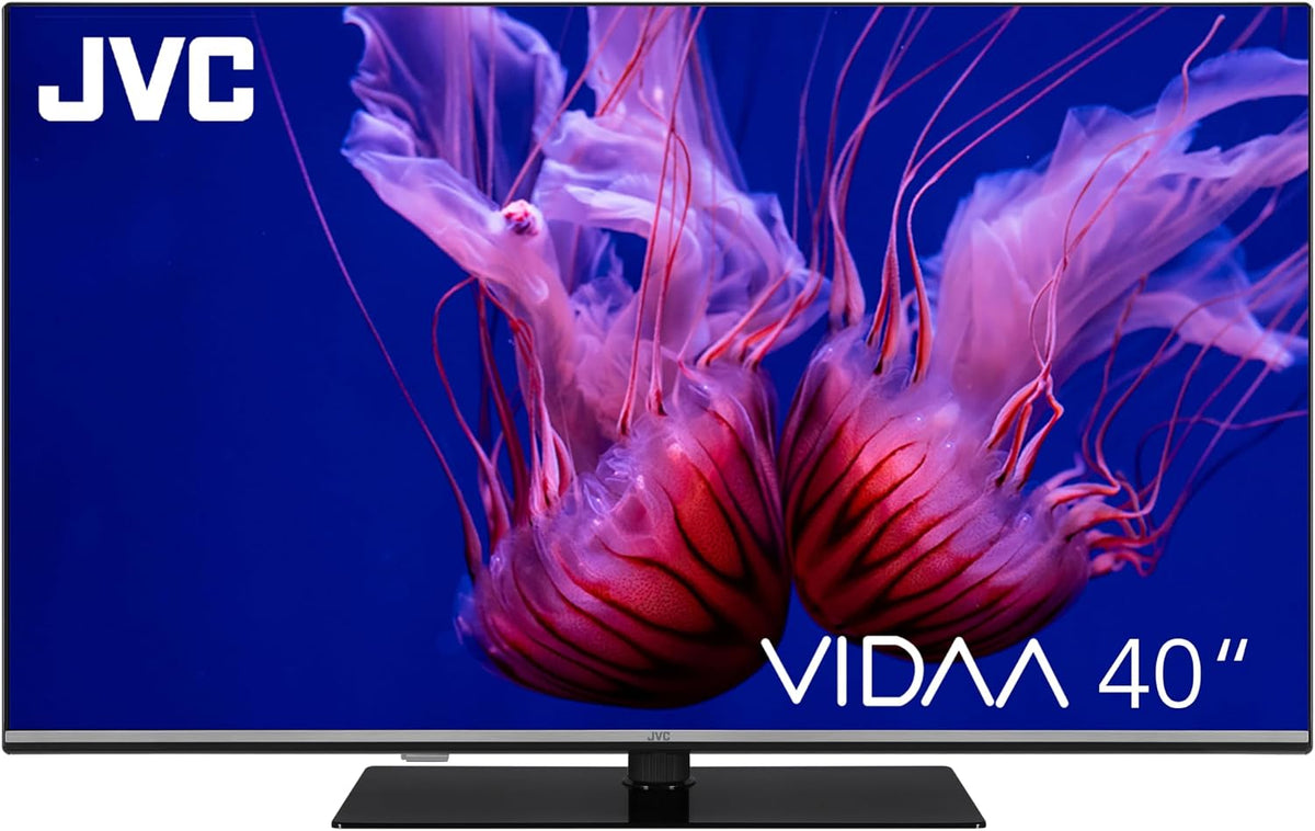 JVC Fernseher, 40 Zoll, Schwarz, Smart TV, LT-40VQF555D QLED VIDAA Smart TV Full HD Auflösung