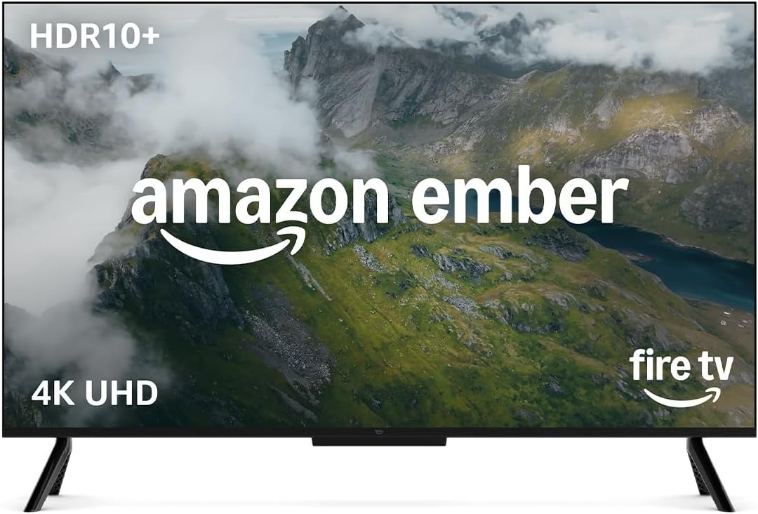Amazon Fernseher, Schwarz, Smart TV, Ember 4-Serie mit Fire TV (neueste Generation), 55-Zoll-Smart-TV in 4K Ultra-HD mit Alexa-Fernbedienung