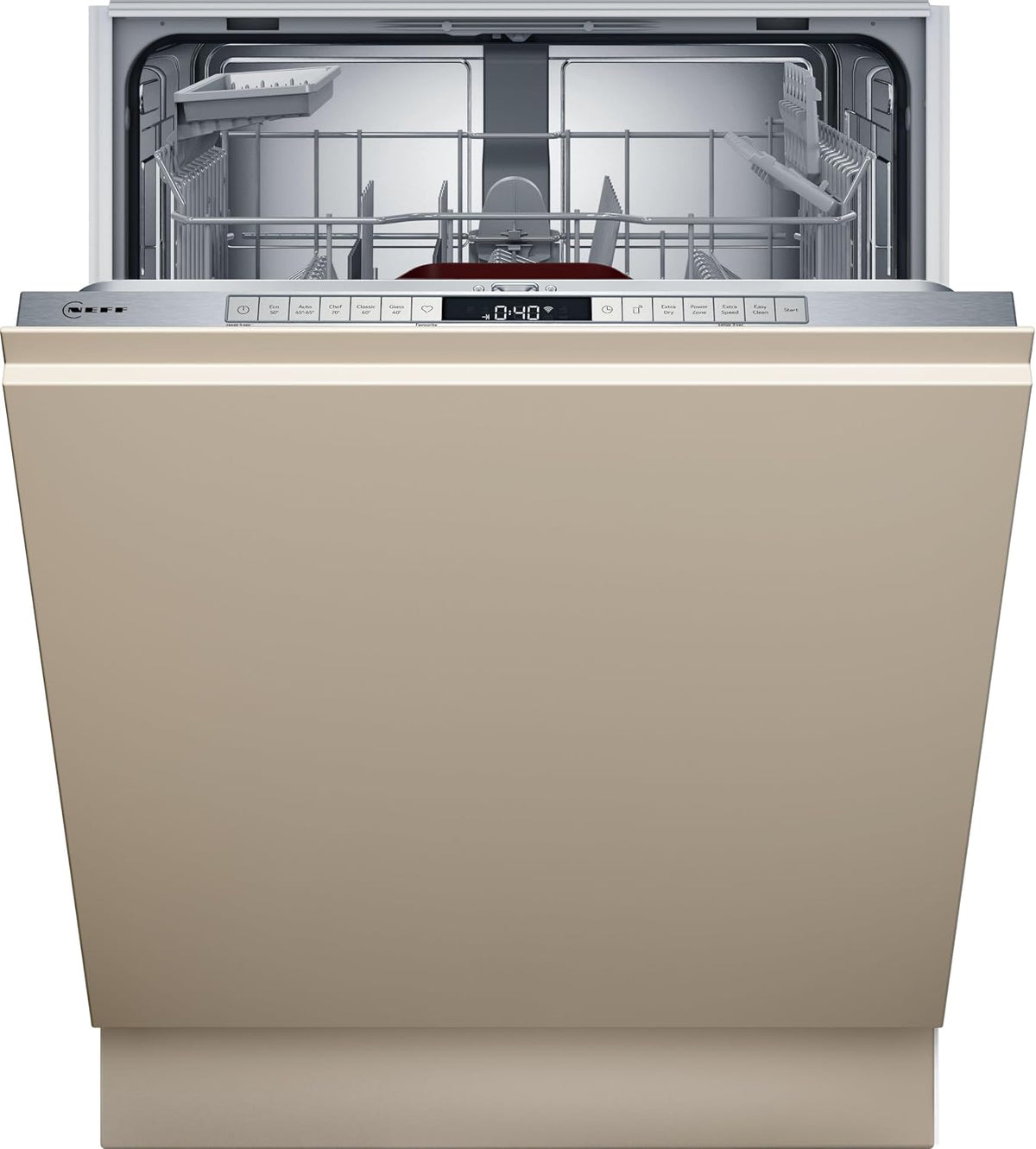 NEFF Geschirrspüler, 13 Maßgedecke, 60 cm, Silber, S155HTX00E, N 50, Smarter Vollintegriert, Besteckkorb, besonders leise Spülmaschine