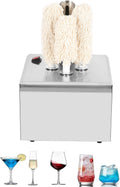 Gläserreinigungsmaschine, 1200 W/1200 W/2400 W, Edelstahl 304, Silber, Professioneller Weinglas - Gläserspülmaschine - Polierer