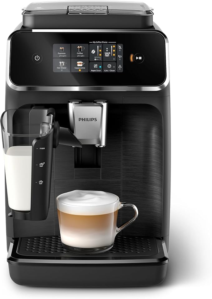 PHILIPS Kaffeevollautomat, Schwarz, LatteGo 2300 Serie, 4 Spezialitäten
