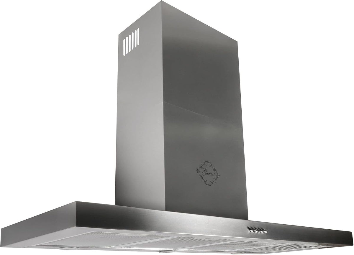 Gurari Dunstabzugshaube, 120 cm, 1000 m, Silber, GCH F 118 12 IS N Wandhaube aus Edelstahl, ³/h Motor, LED Beleuchtung