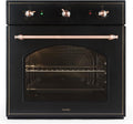 Klarstein Backofen, 55 Liter, Silber/Schwarz, Vilhelmine - Einbau-, Elektro, Volumen, Vintage-Design, 3 Betriebsfunktionen