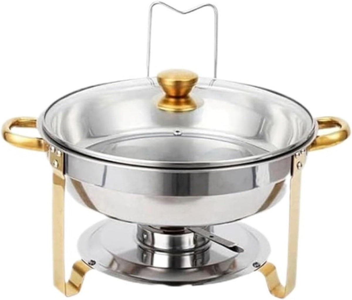 Chafing Buffetschrank, Silber, Dish Buffet Edelstahl Chafer Runder Catering-Wärmerserver