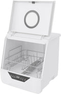 Geschirrspüler, 800 W, 220 V, ABS, Metall, Weiß, die an einen Wasseranschluss angeschlossen werden müssen, Kompakte Mini Tisch