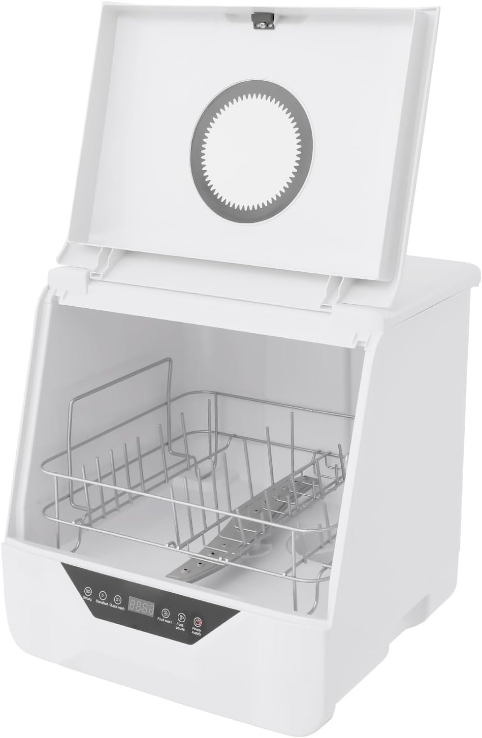 Geschirrspüler, 800 W, 220 V, ABS, Metall, Weiß, die an einen Wasseranschluss angeschlossen werden müssen, Kompakte Mini Tisch