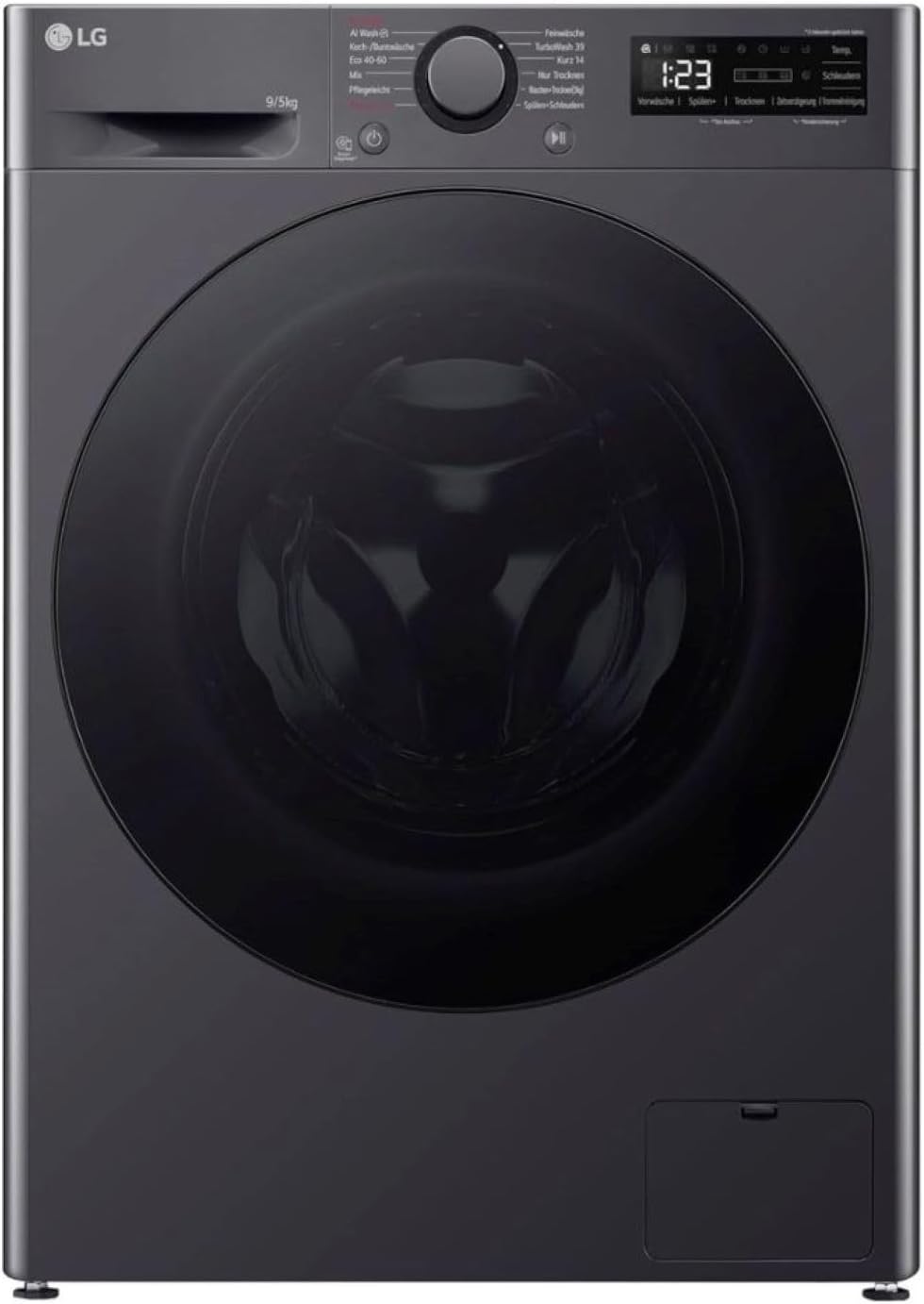 LG Waschtrockner, 60x53.5x85 cm, 5 kg, Weiß, V5WD95SLIMB, SLIM 9-, Klasse A und E, Wi-Fi, AI Direct Drive, Tiefenreinigung mit Dampf