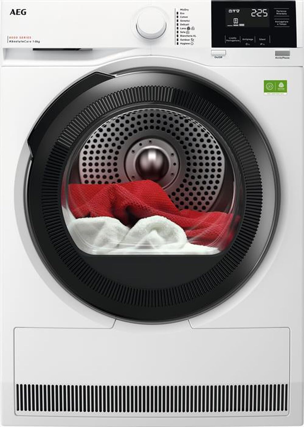ASCIUG Wäschetrockner, 8KG, Schwarz, ABSOLUTECARE MIXDRY HYGIENE PRECISEDRY WOOLMARK