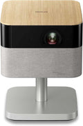 Epson Projektionsleinwand, Braun, Lifestudio Flex Plus EF-72, 4K Smart-Projektor, Sound by Bose, Eiche