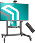 ONKRON Fernseher, 100 Zoll, 130 kg, Schwarz, TV Ständer rollbar für 50-, max Last, elektrischer TV Rollwagen höhenverstellbar mit Fernbedienung