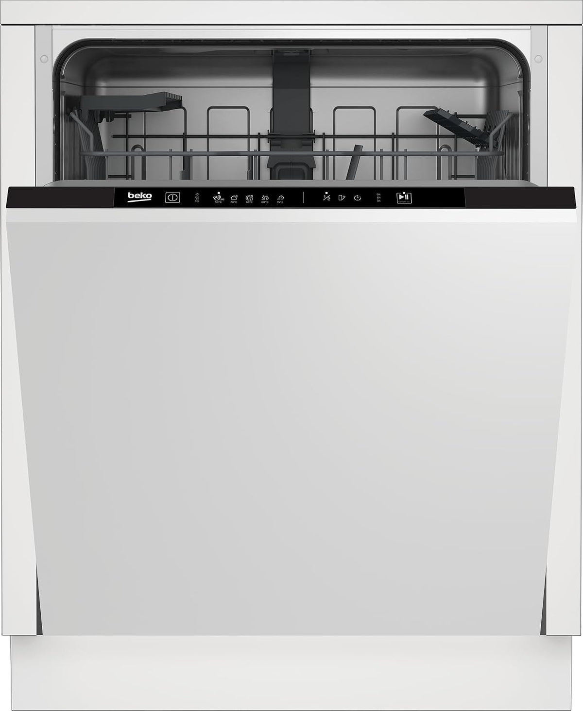 Beko Geschirrspüler, 60 cm, 44 dB, Silber, BDIN16O44 W Spülmaschine vollintegriert, Einbau-, 14 Maßgedecke, Quick&Shine