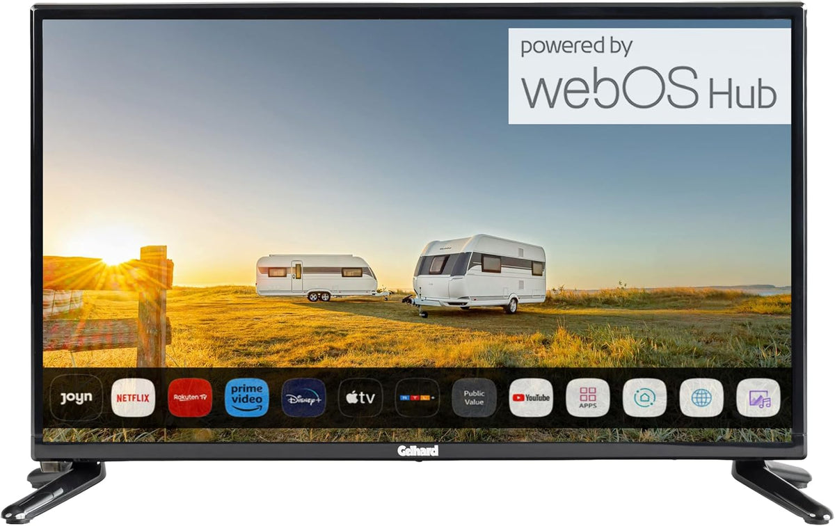 GTV2210 Fernseher, 12 V, Schwarz, Smart TV, LED Smart TV WebOS und Bluetooth DVB-S2/C/T2 für u. 230Volt