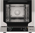 HENDI Backofen, 3200 W, 589 mm, 230 V, 1 L, Silber, Heißluftofen mit Beschwadung, Compact, mit 4x Backbleche, mit üfter