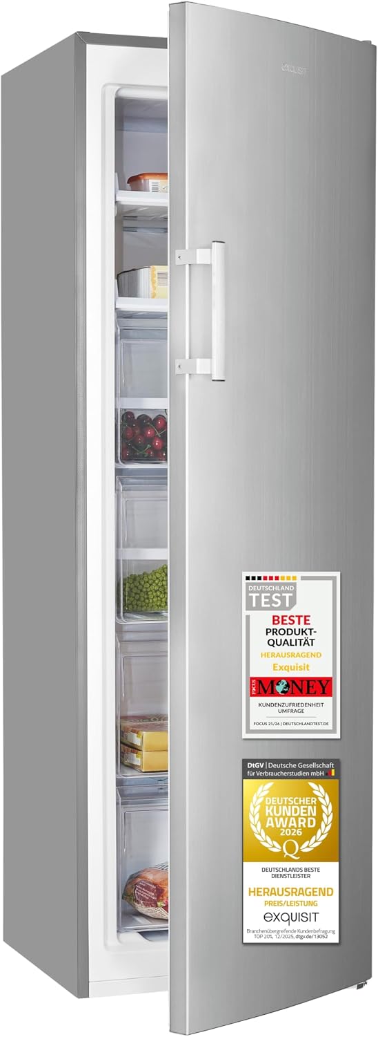 Exquisit Gefrierschrank, 204 l, Weiß, No Frost