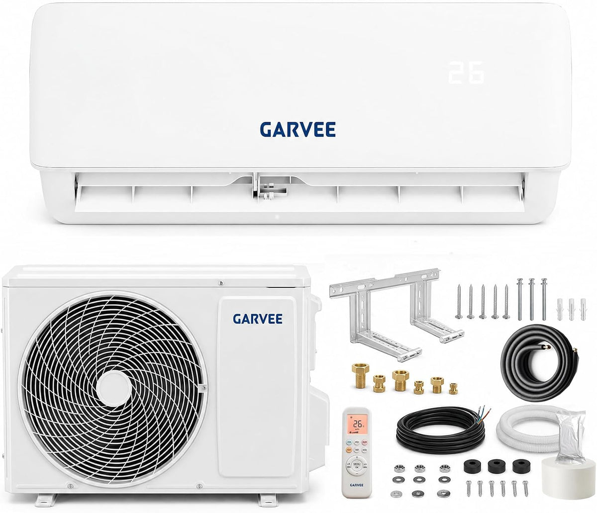 Split-Klimaanlage, 7,2 kW, 19 dB, 110 m, Weiß, Wärmepumpe 24000 BTU , Inverter, umweltfreundliches Kältemittel R32