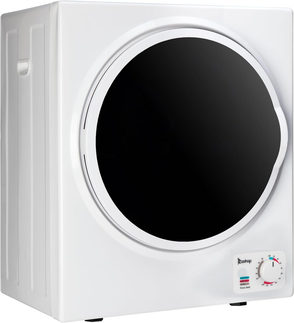ROVSUN Wäschetrockner, 2.5 KG, 850 W, Silber/Weiß, Ablufttrockner Mini Trockner Trockenmaschine, Weiß