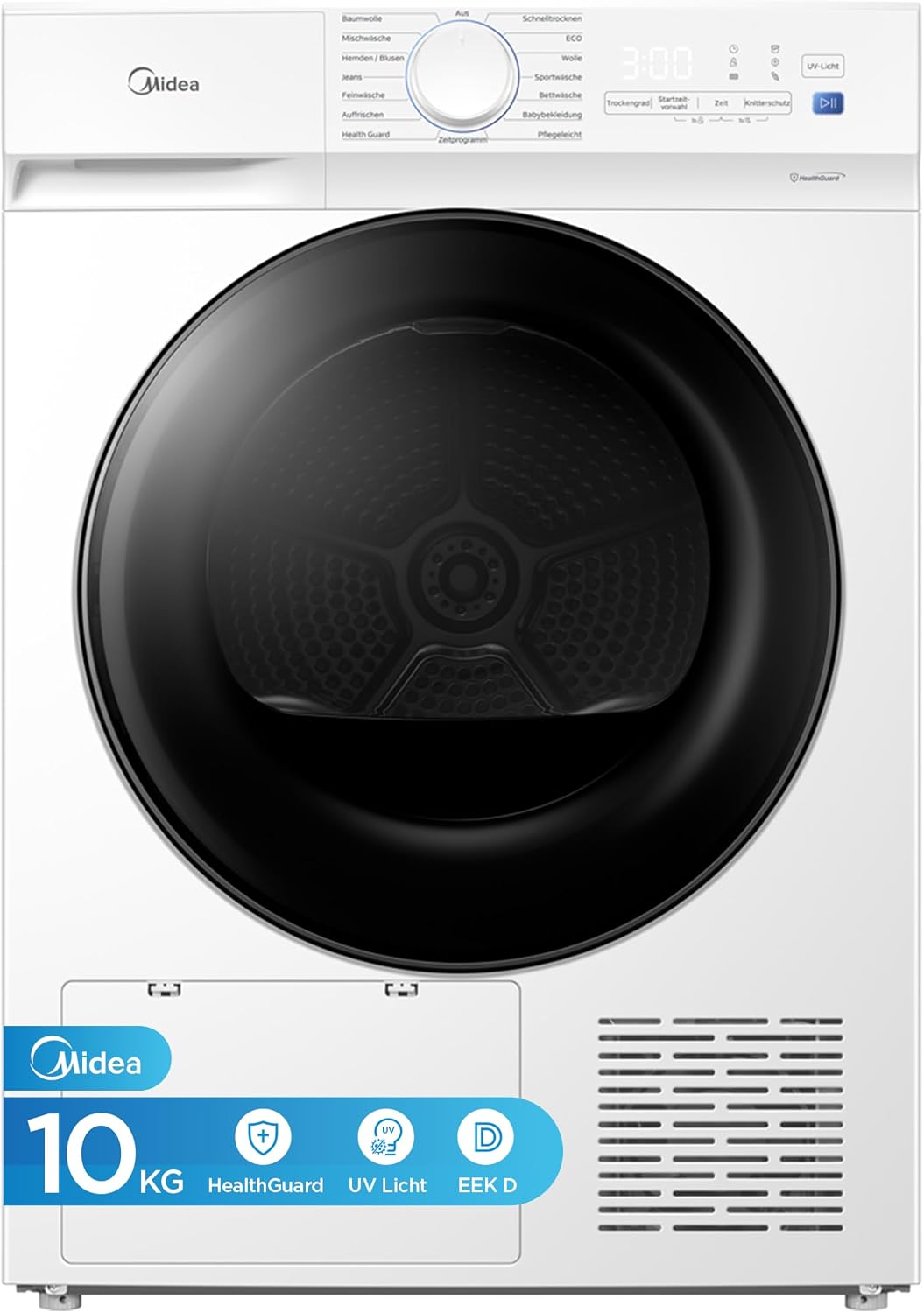 Midea Wärmepumpentrockner, 10 kg, Weiß, V3 series Energieklasse D MDV3EH100D