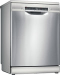 BOSCH Geschirrspüler, 60 cm, Silber, SMS4HMI02E Stand- Serie 4, freistehend Spülmaschine mit Besteckschublade