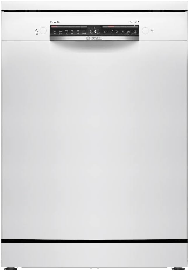 BOSCH Geschirrspüler, 60 cm, Weiß, Freistehend, SMS6ZCW10E