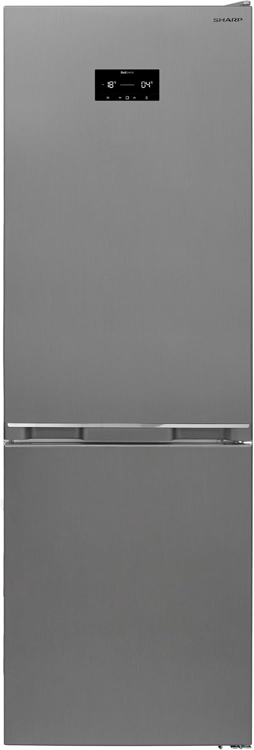 SHARP Kühl-Gefrierkombination, 207 L, 88 L, Silber, SJ-BA09RHXLC-EU Kühl-/Gefrierkombination, NoFrost, Kühlteil