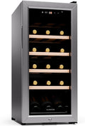 Klarstein Weinkühlschrank, 50 Liter, Schwarz, 1 Zone Getränkekühlschrank, Leiser Indoor/Outdoor Kühlschrank, Flaschenkühlschrank Kle