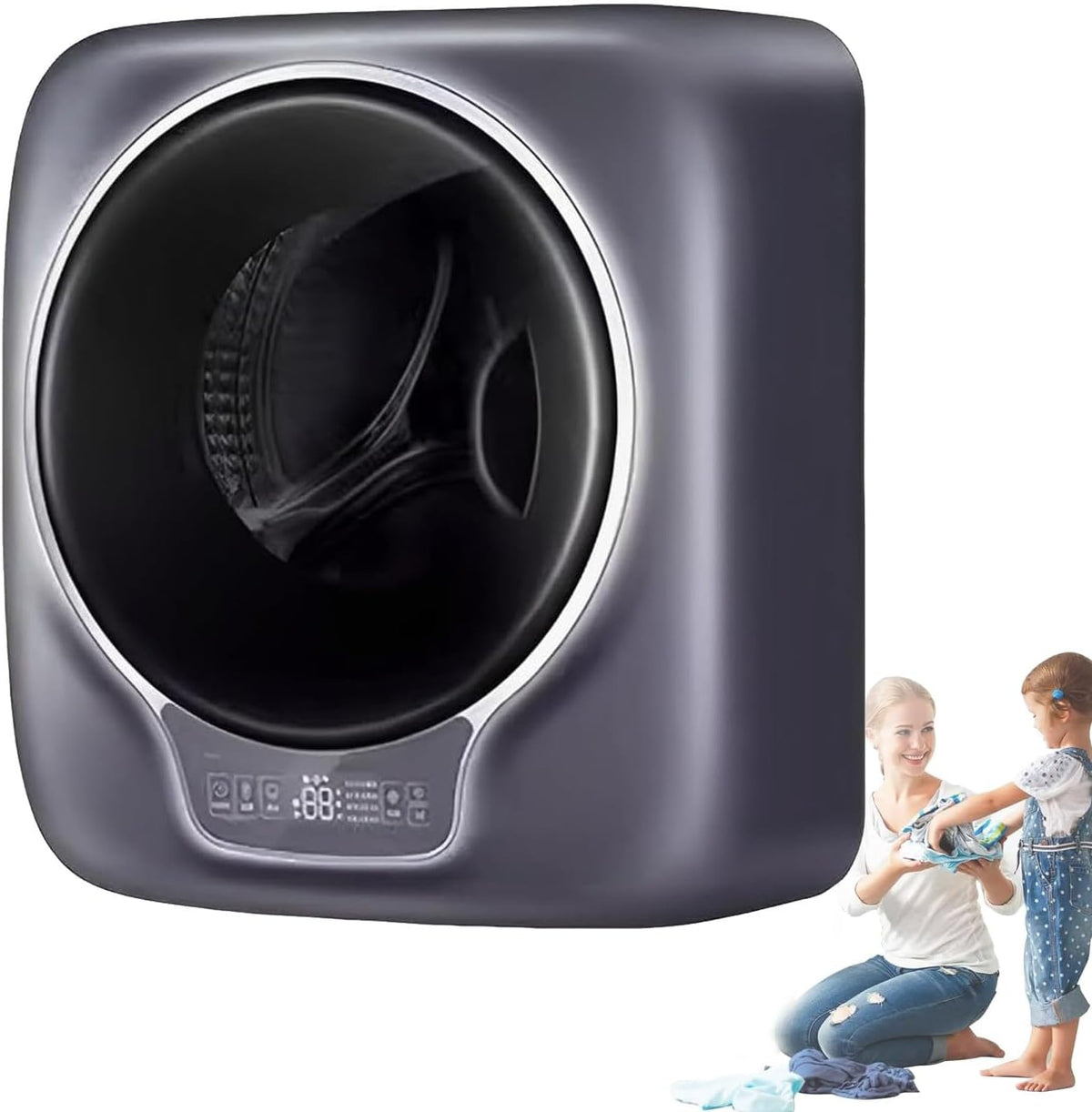Qiang Waschmaschine, 590 mm × 326 mm × 520 mm, 1750 W, 3 kg, Weiß, Mini Wandmontierte, Tragbare Kleine Smart Kompakte Washing Machine